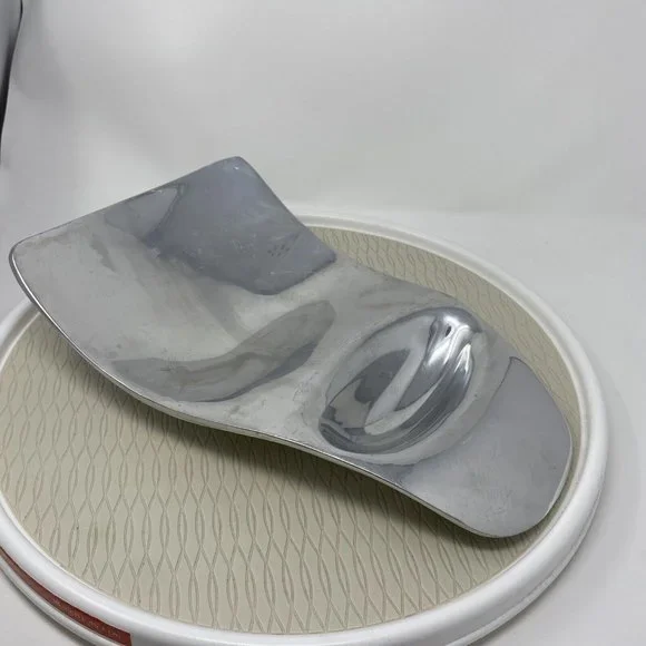 Nambe Platter Chip Dip Silver Alumunium Tray Vintage 2003 Curved